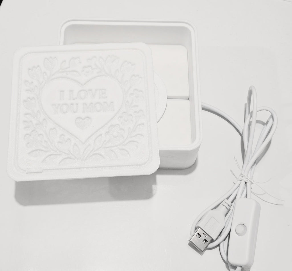 I Love You Mom – 3D Printed LED Night Light Box
