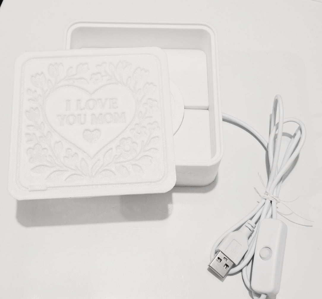 I Love You Mom – 3D Printed LED Night Light Box