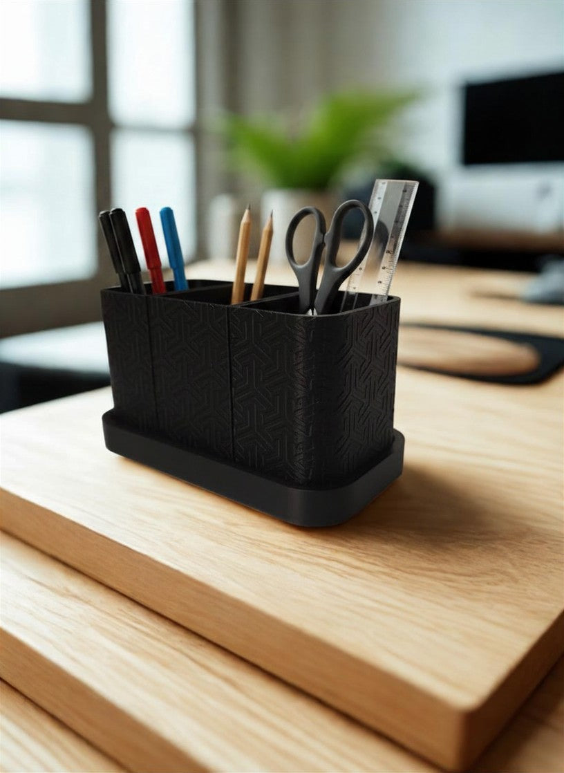 Minimalist 3-Compartment Desk & Vanity Organizer