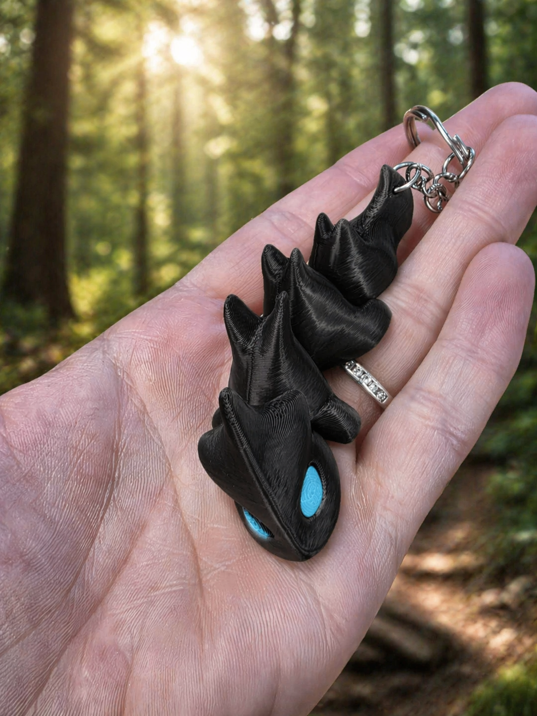3D Printed Dragon Keychain – Articulated & Flexible