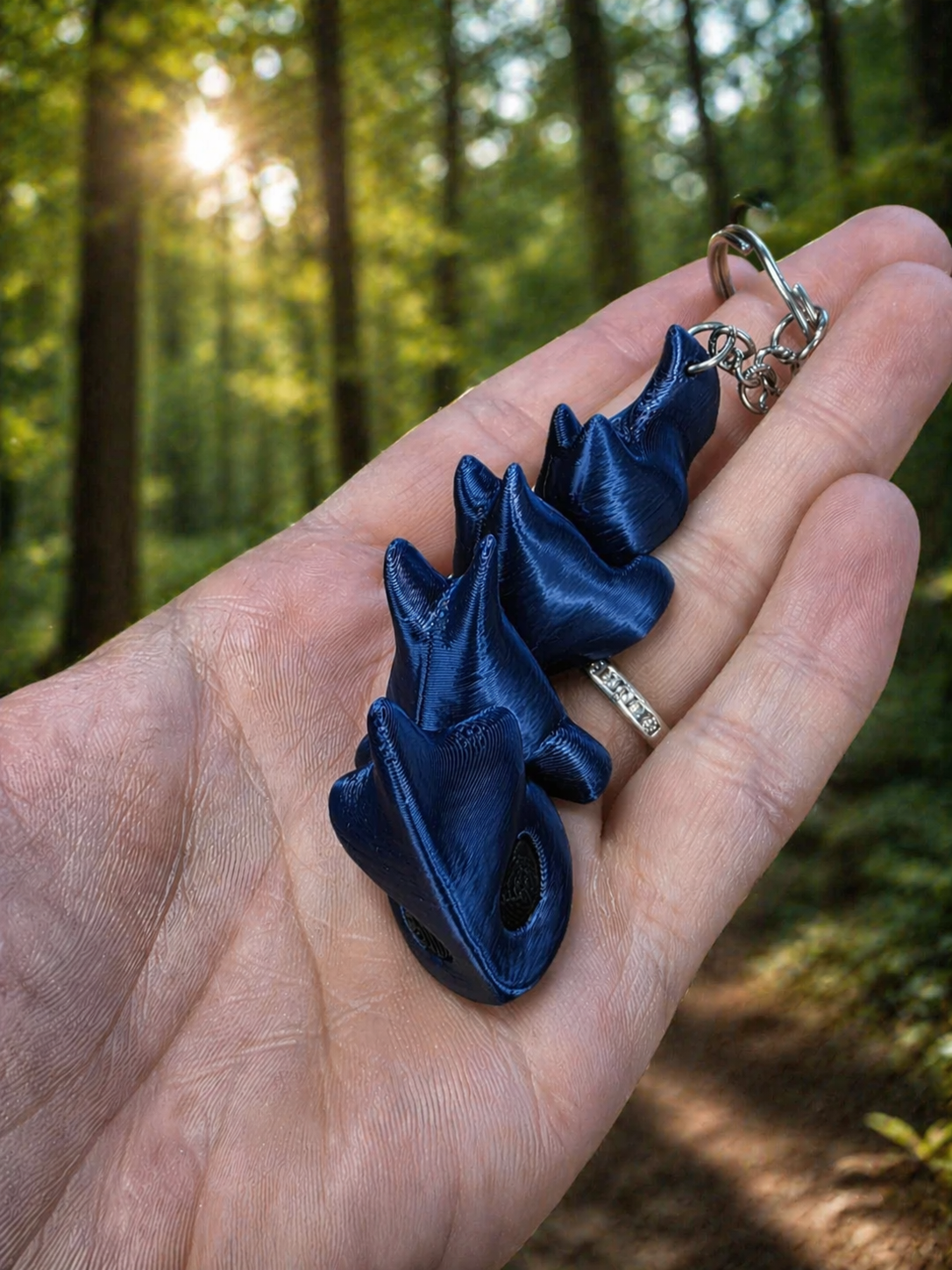 3D Printed Dragon Keychain – Articulated & Flexible