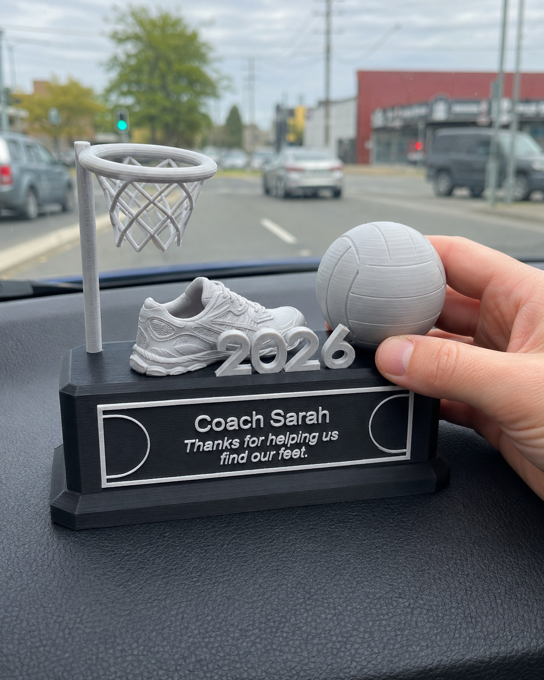 Personalised Sports Coach Trophy – Football, Rugby, Basketball & Netball