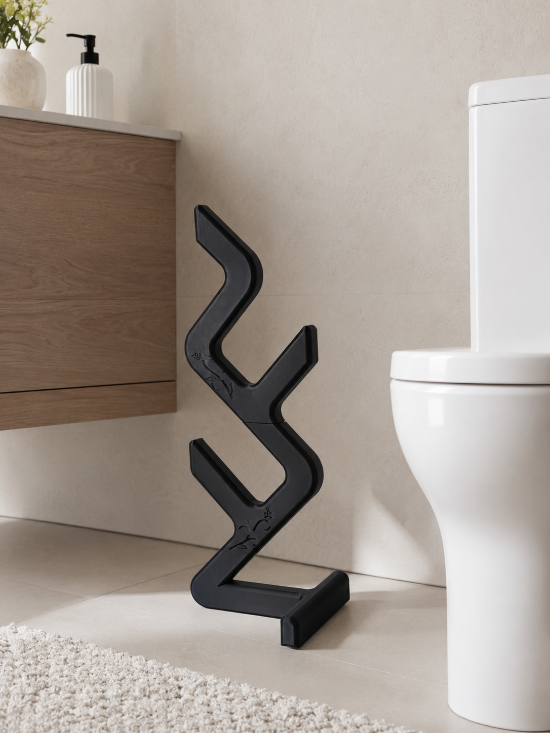 Modern 3-Roll Toilet Paper Stand | Freestanding Bathroom Storage