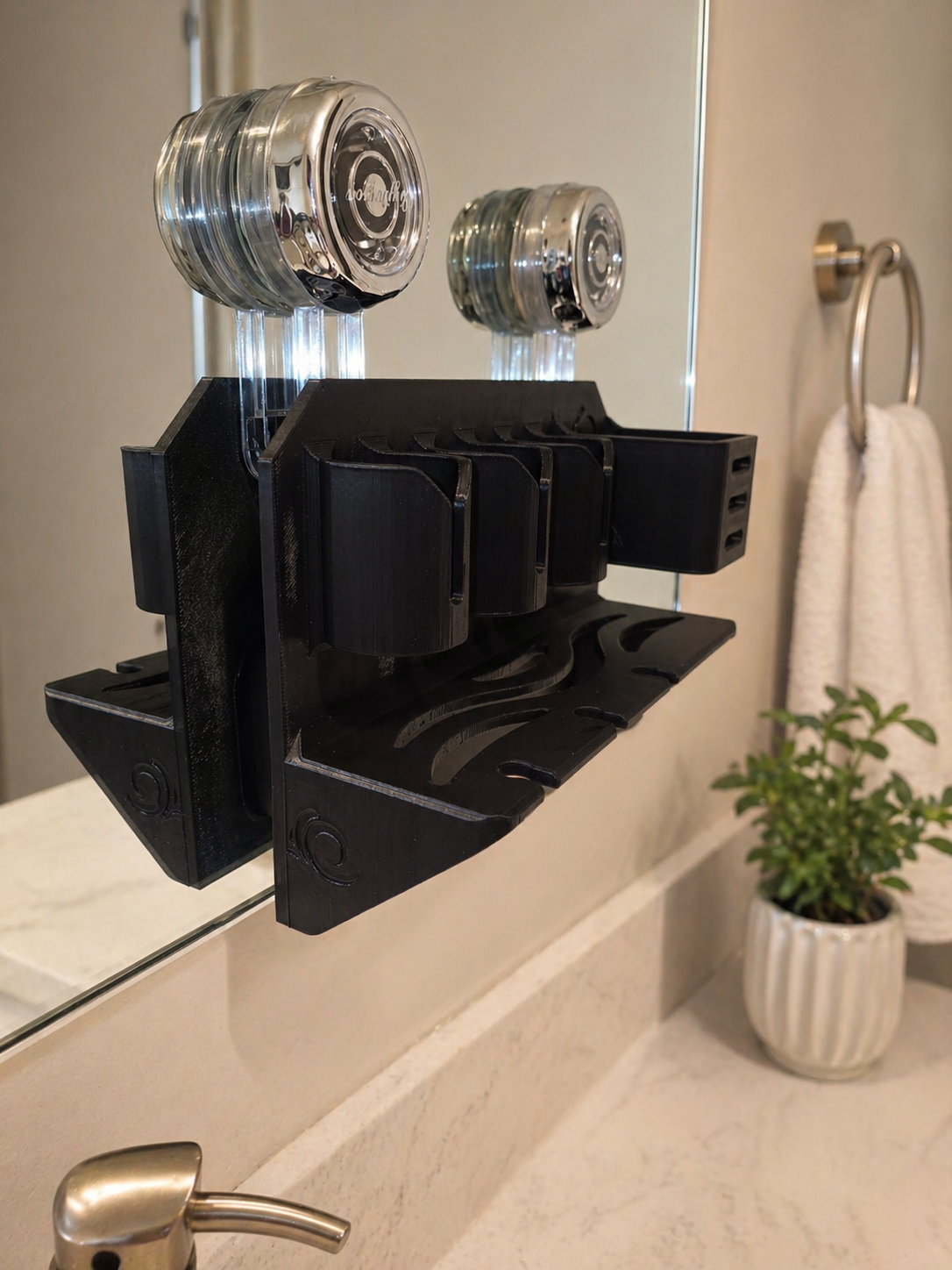 Wall-Mounted Bathroom Organizer – Mirror & Tile Mount