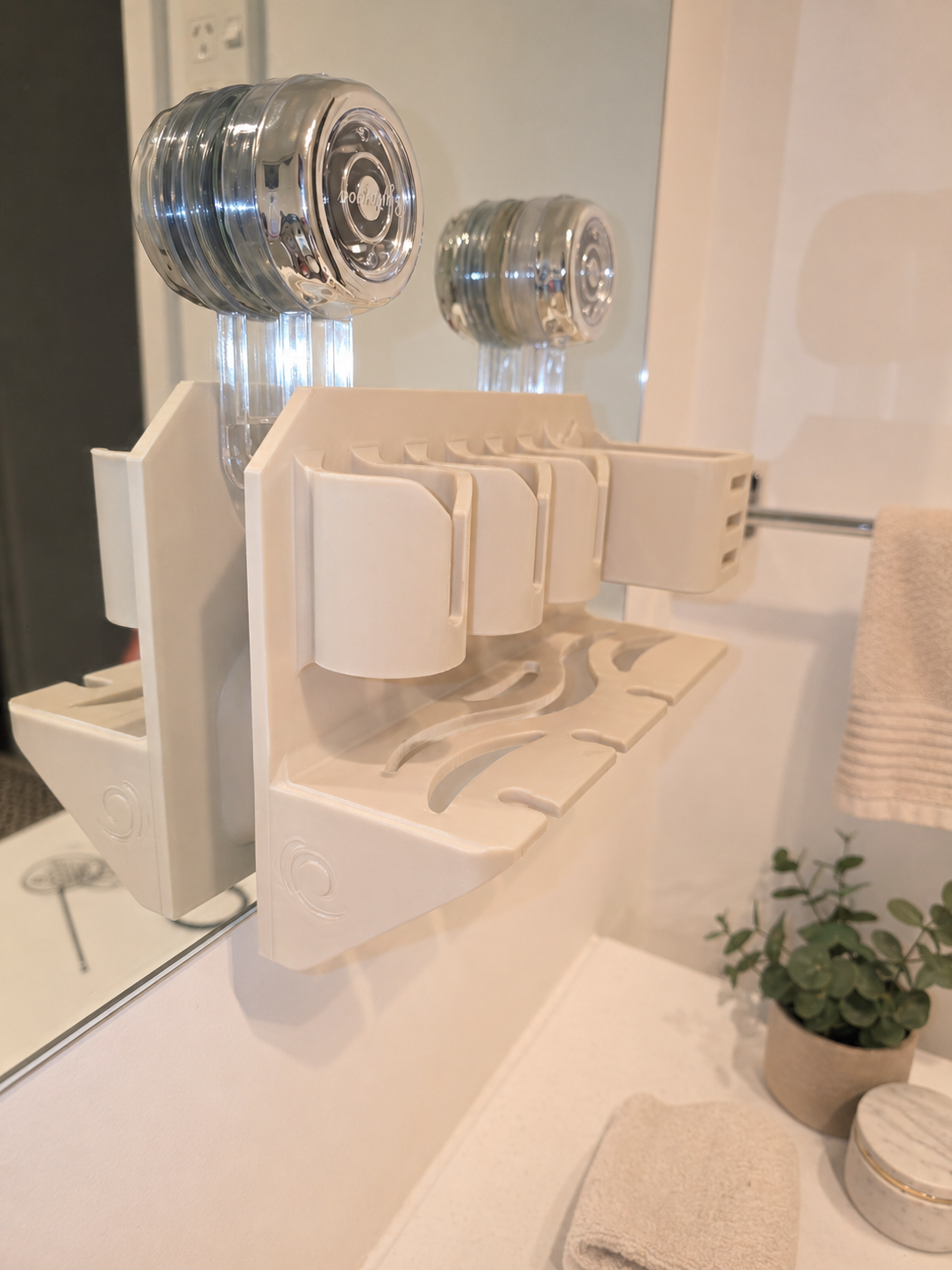Wall-Mounted Bathroom Organizer – Mirror & Tile Mount