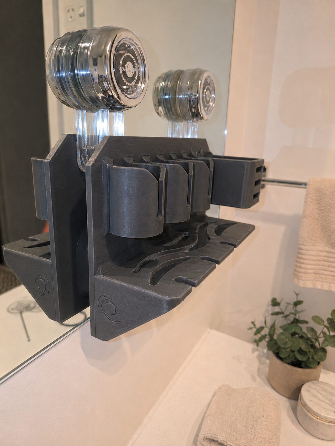 Wall-Mounted Bathroom Organizer – Mirror & Tile Mount