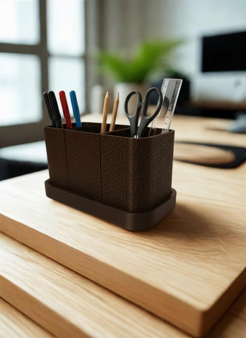 Minimalist 3-Compartment Desk & Vanity Organizer