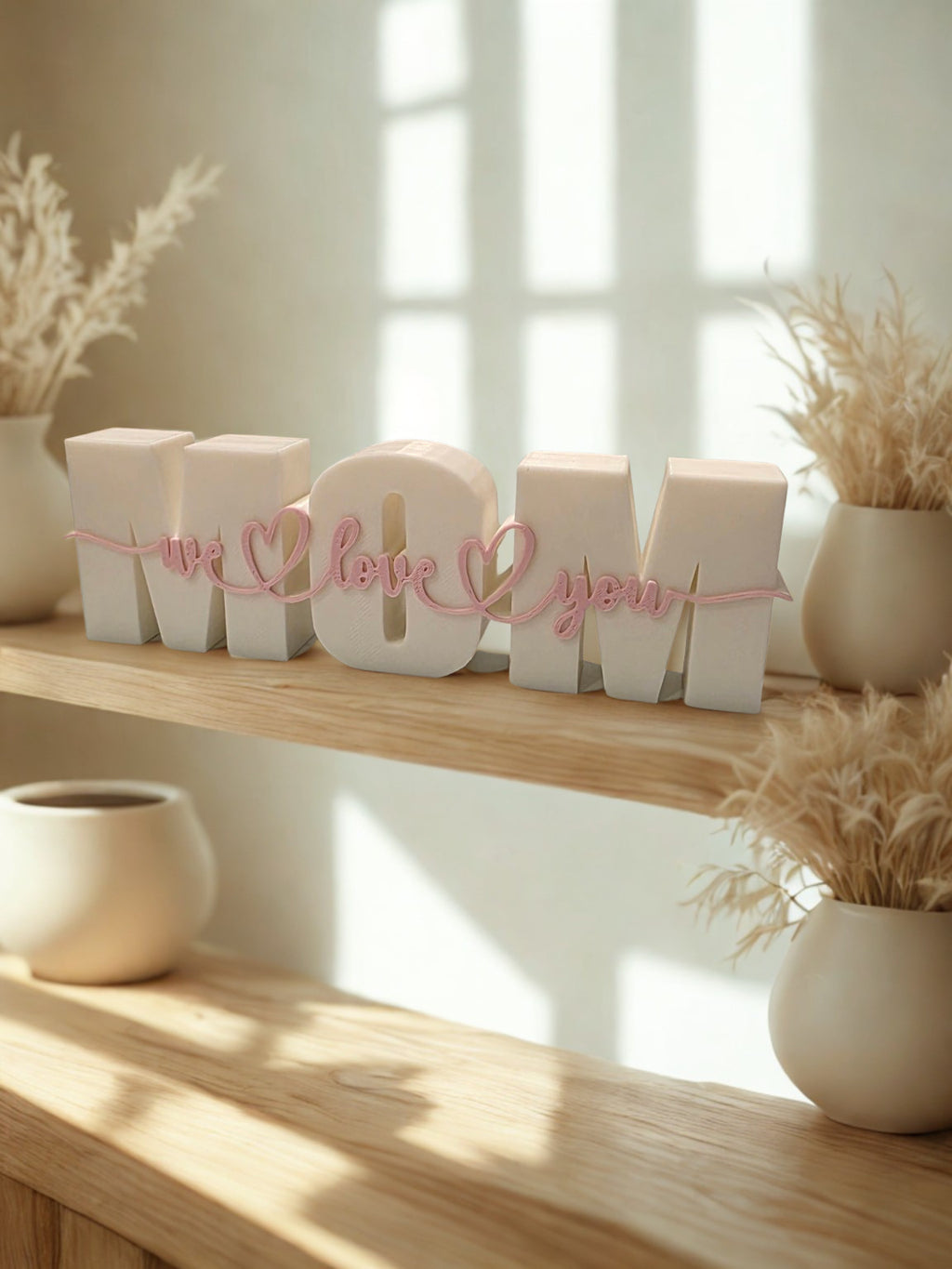 We Love You Mom – 3D Printed MOM Ornament