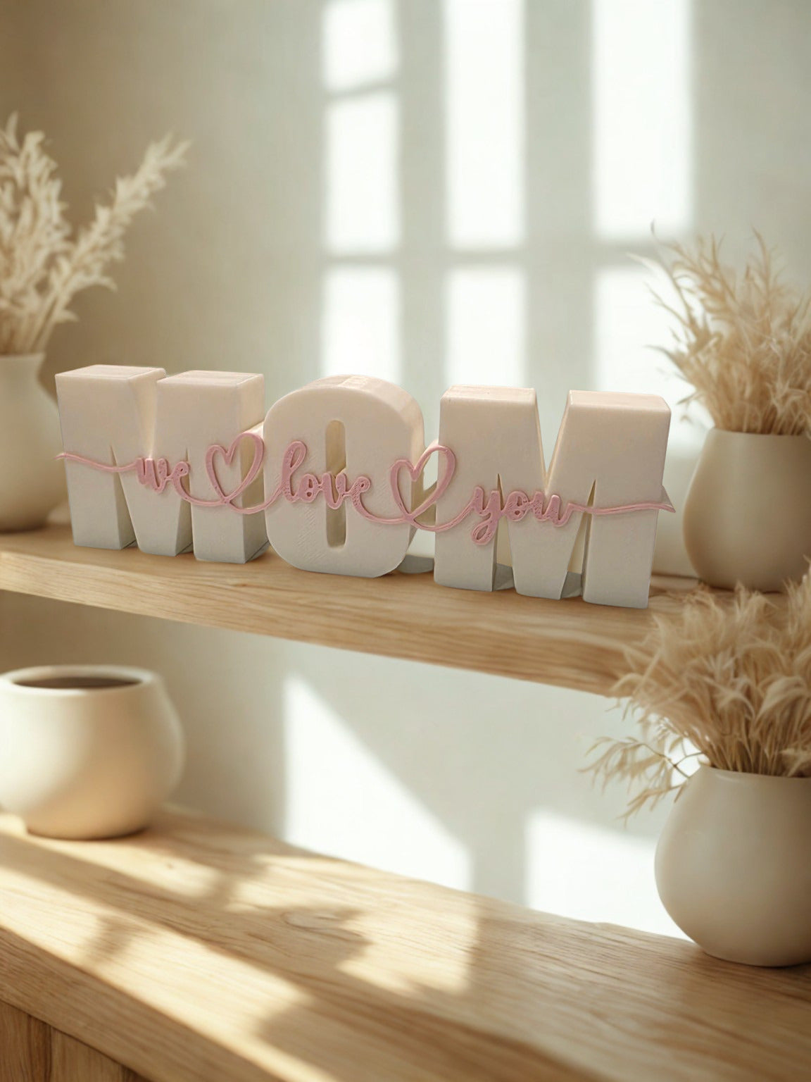 We Love You Mom – 3D Printed MOM Ornament