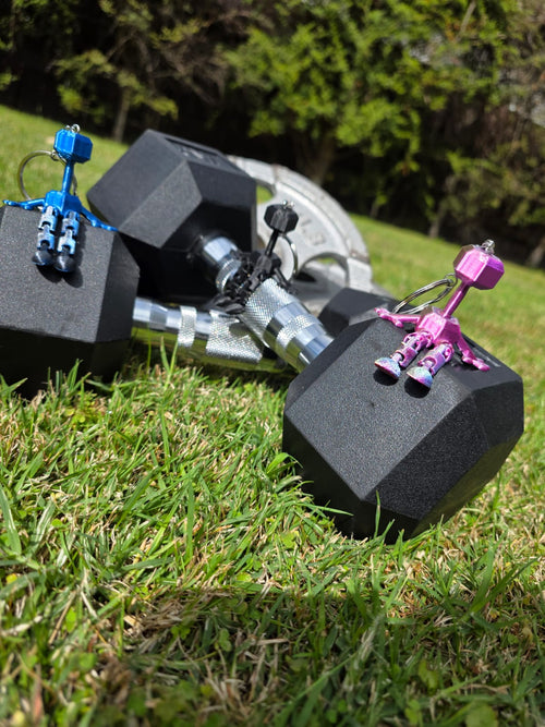 Dumbbell Guy Keychain – 3D Printed Gym Gift