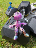 Dumbbell Guy Keychain – 3D Printed Gym Gift