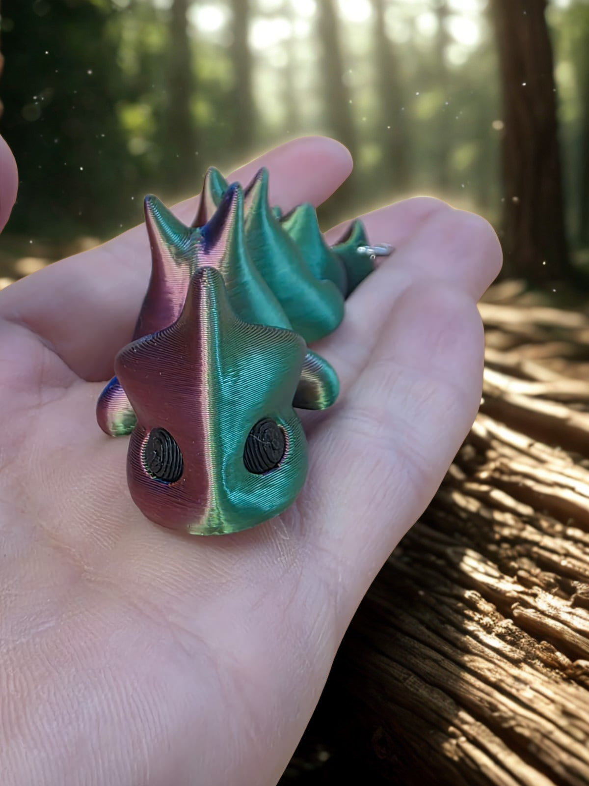 3D Printed Dragon Keychain – Articulated & Flexible