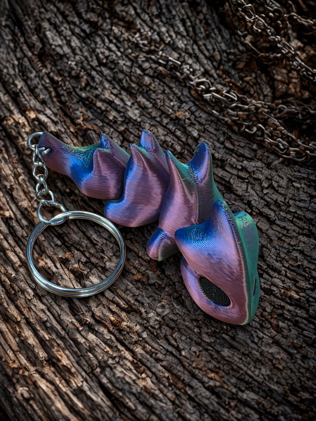 3D Printed Dragon Keychain – Articulated & Flexible