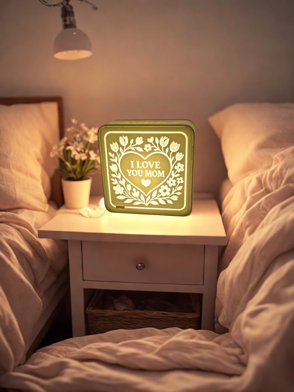 I Love You Mom – 3D Printed LED Night Light Box